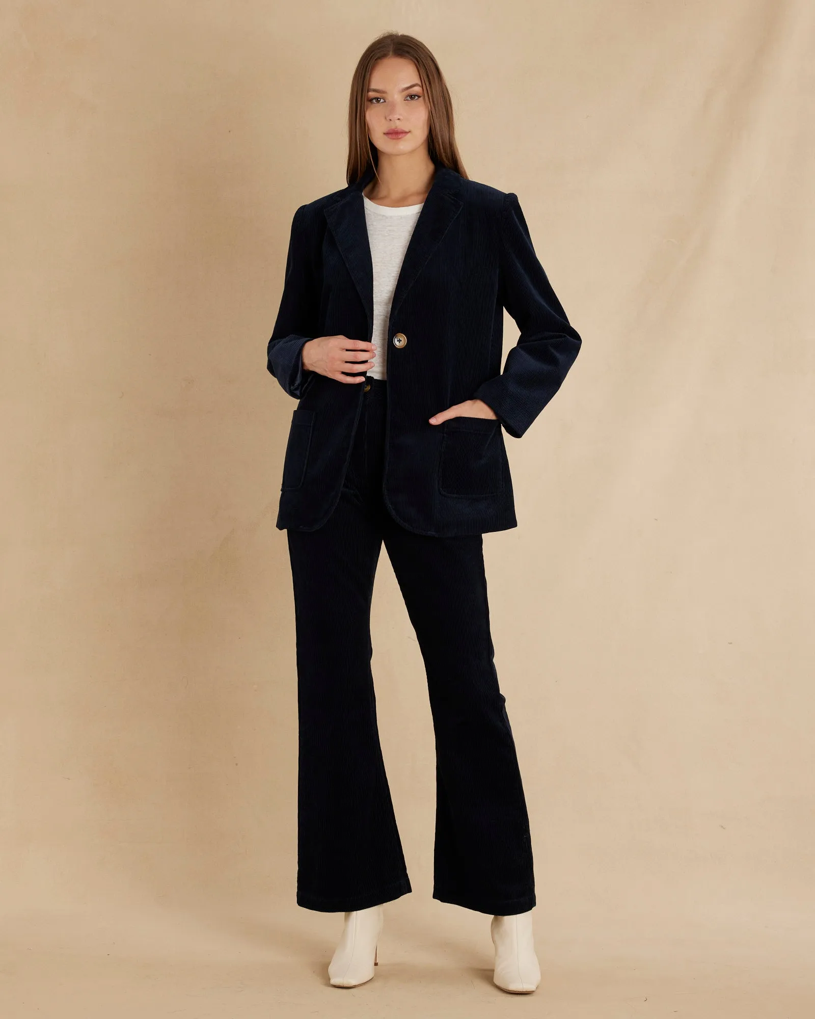 Flavie Corduroy Pant - Navy