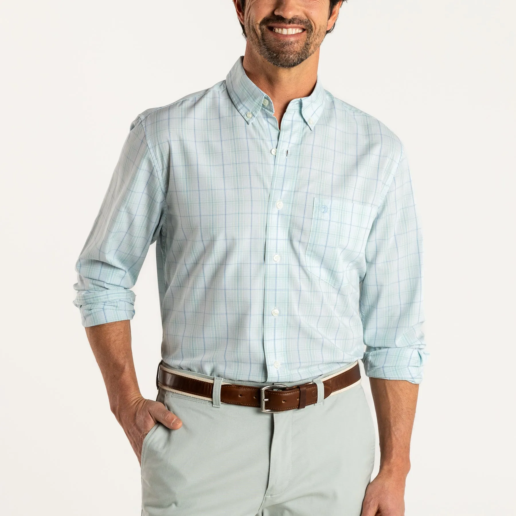 Foster Plaid Performance Poplin Sport Shirt