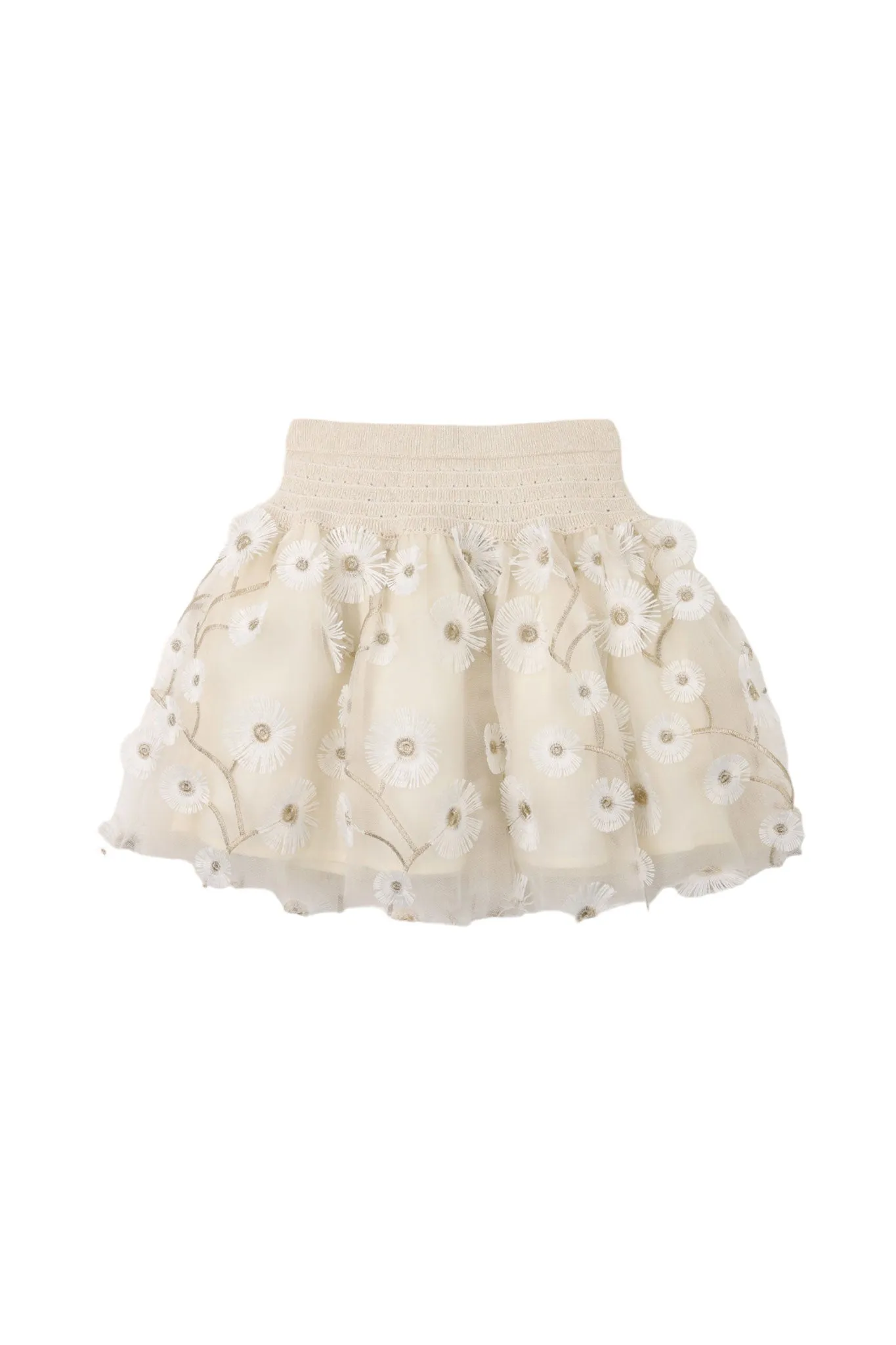 Gingersnaps Knit and Floral Applique Tulle Skirt Set