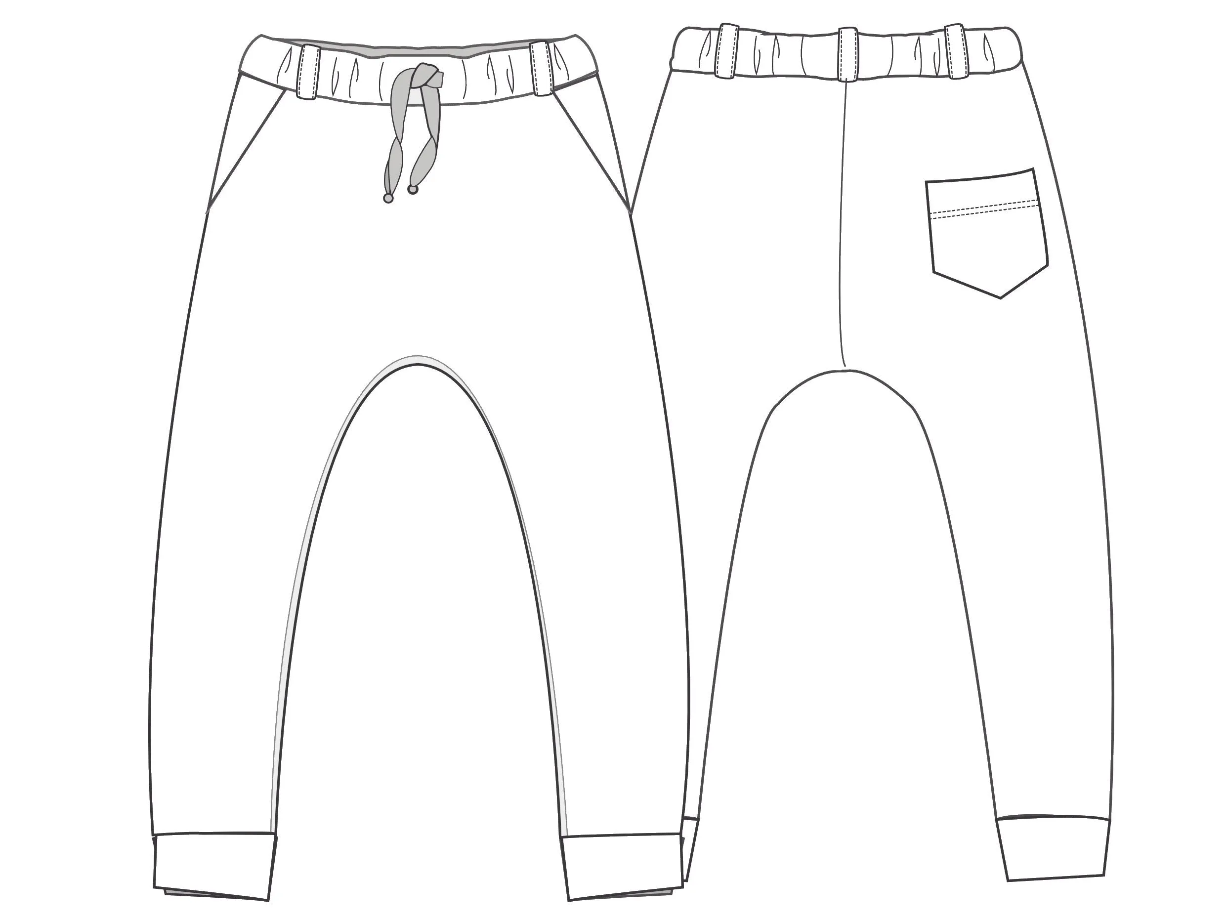 Harem pants pattern for baby and children, casual sweatpants for boys   girls DADO from Patternforkids