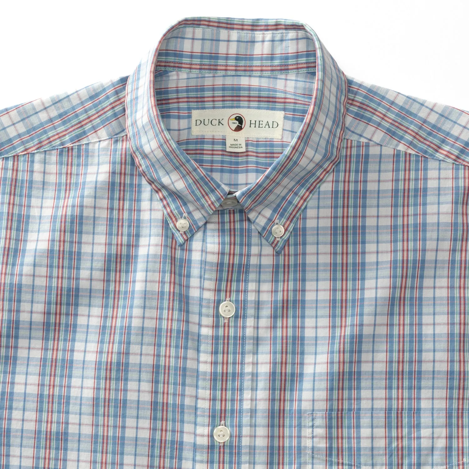 Hayford Plaid Cotton Poplin Sport Shirt