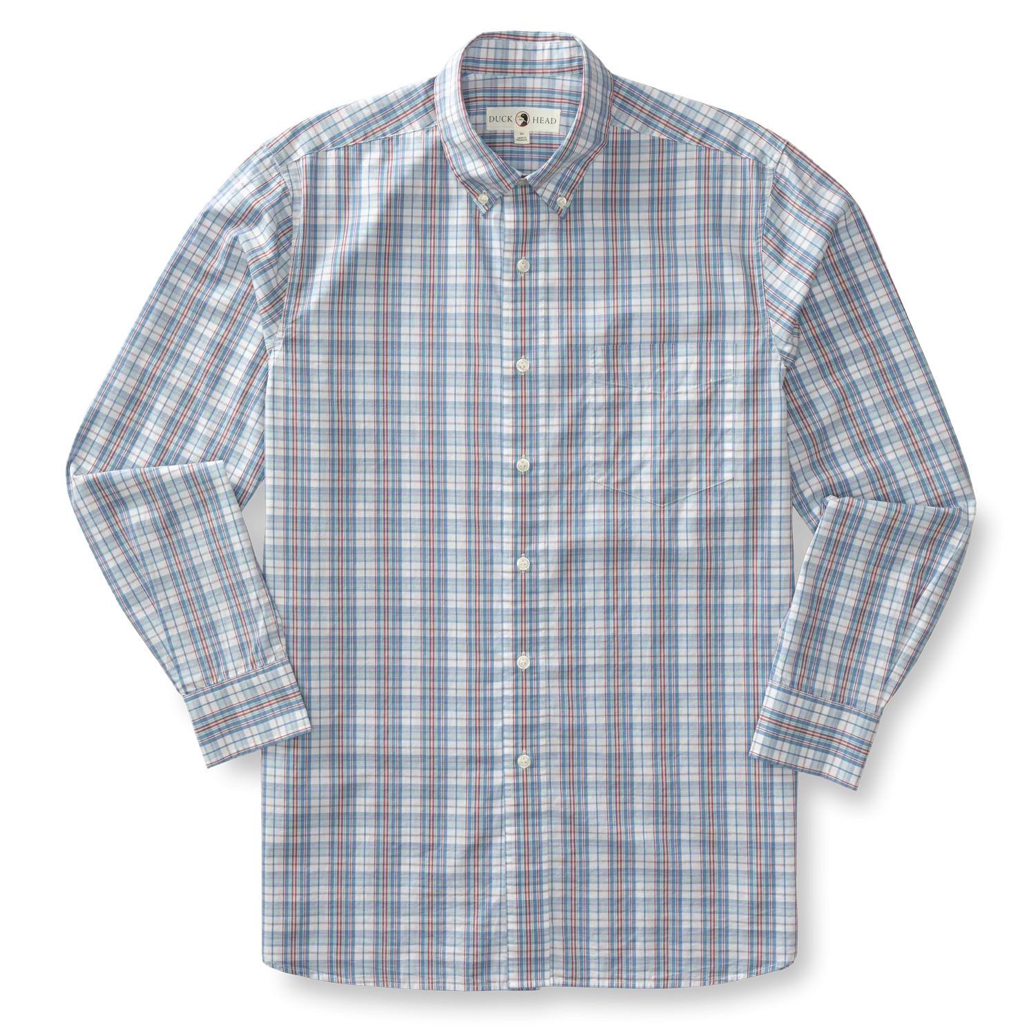 Hayford Plaid Cotton Poplin Sport Shirt