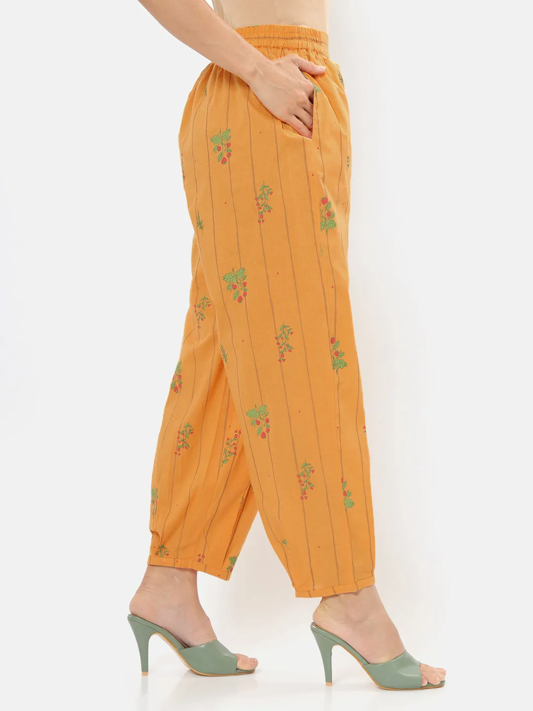 Herberium Mustard Salwar Style Pants