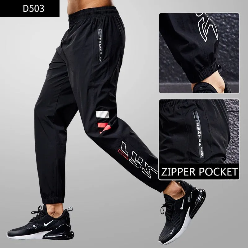 Ice Silk Sport Pants Men Running Sweatpants Gym Fitness Jogging Training Trousers Thin Section Trend Wild Outdoor Dry Fit