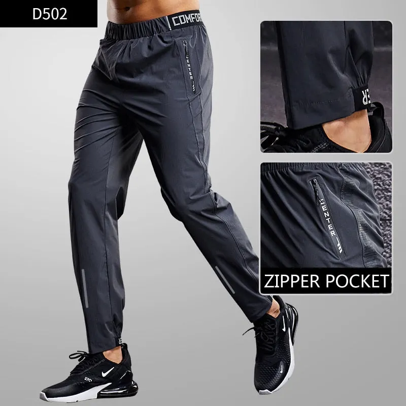 Ice Silk Sport Pants Men Running Sweatpants Gym Fitness Jogging Training Trousers Thin Section Trend Wild Outdoor Dry Fit