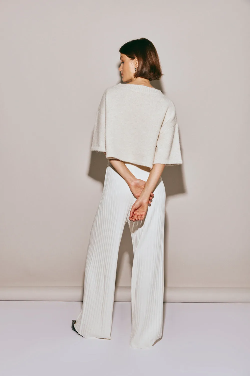 Jac Knit Pants White