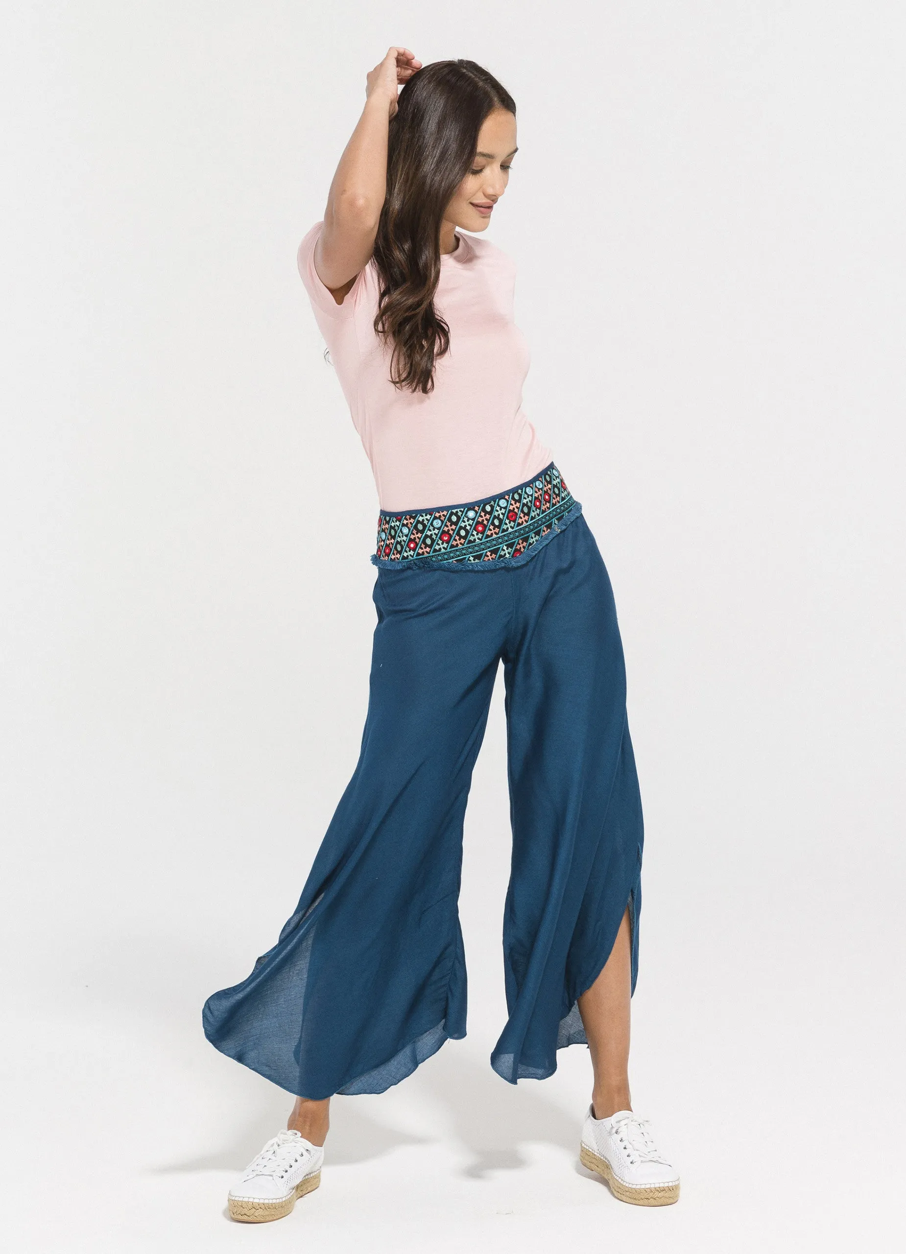 Jade Embroidered Pants