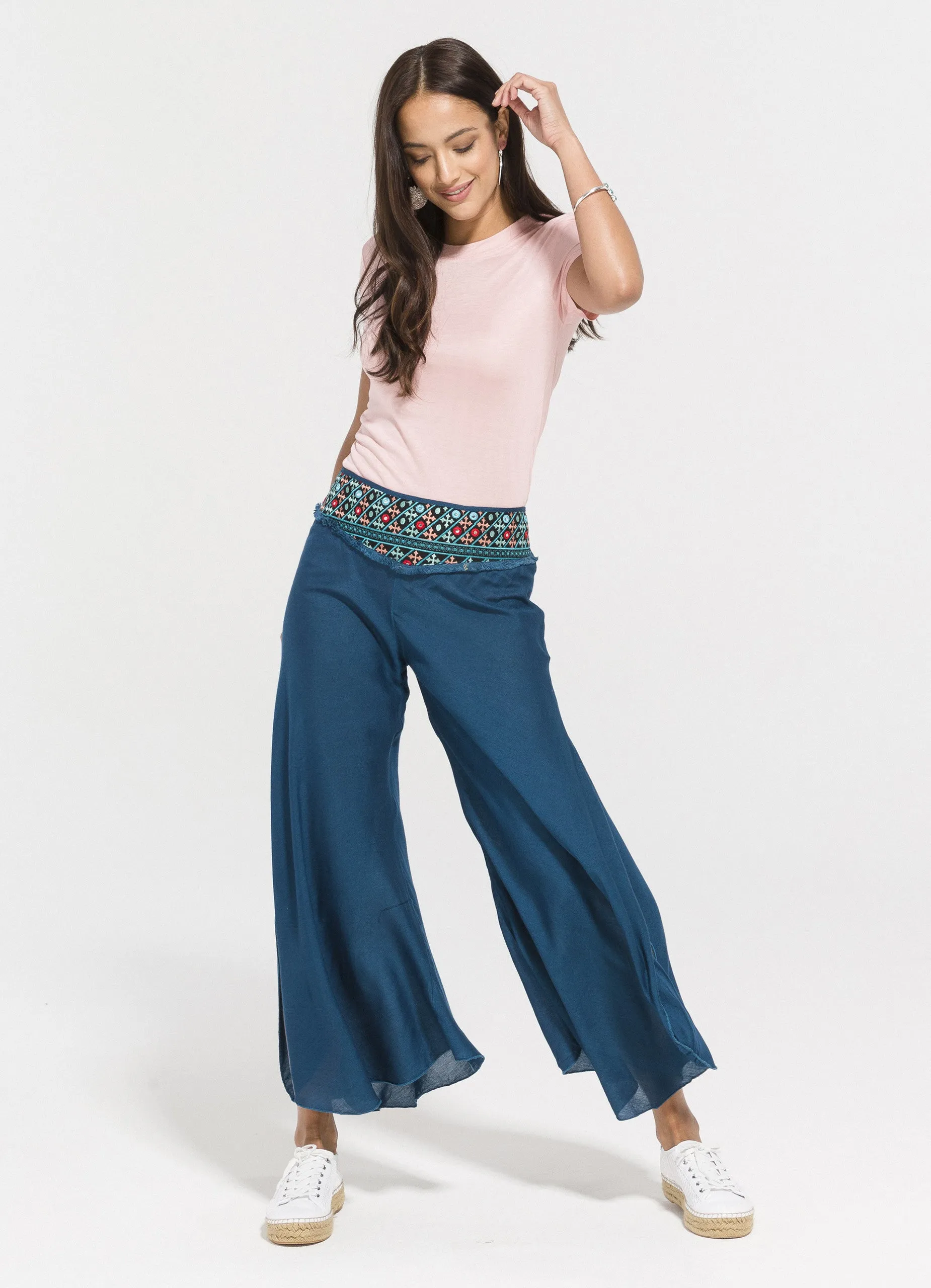 Jade Embroidered Pants