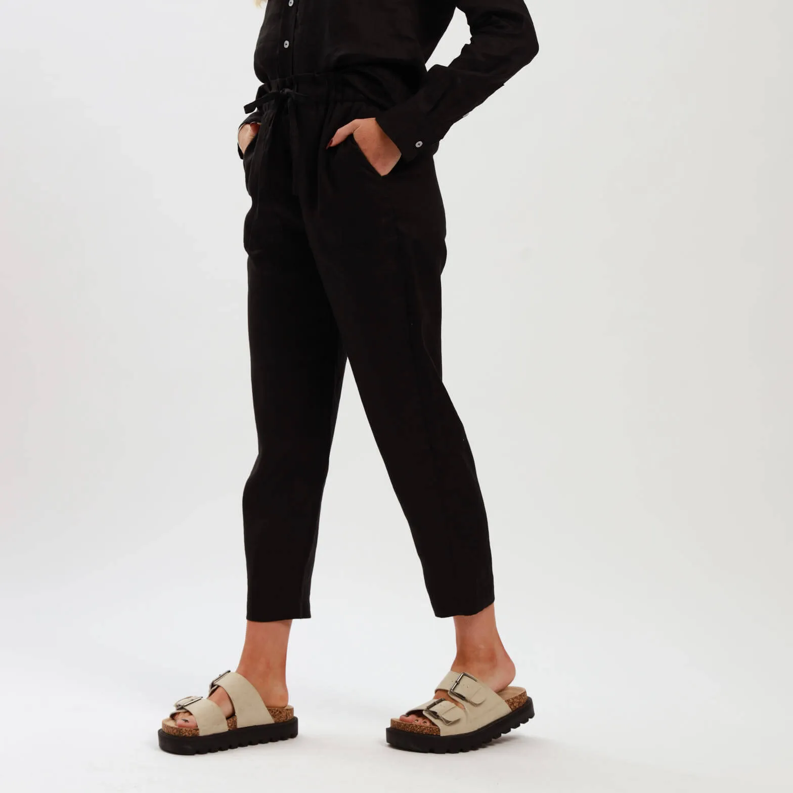 Ladies Linen - Pants | Black