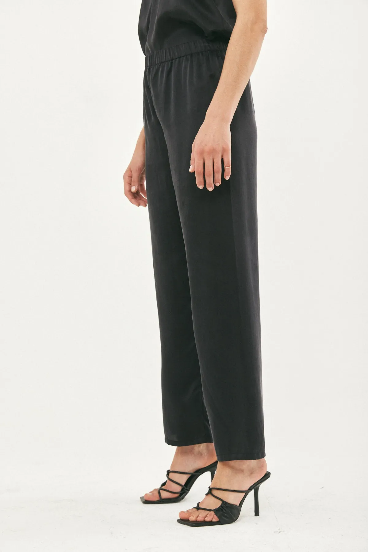 LENNY BLACK SILK PANTS