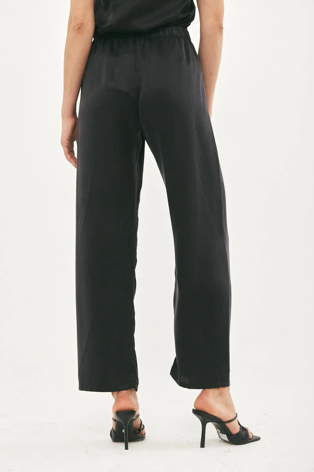 LENNY BLACK SILK PANTS