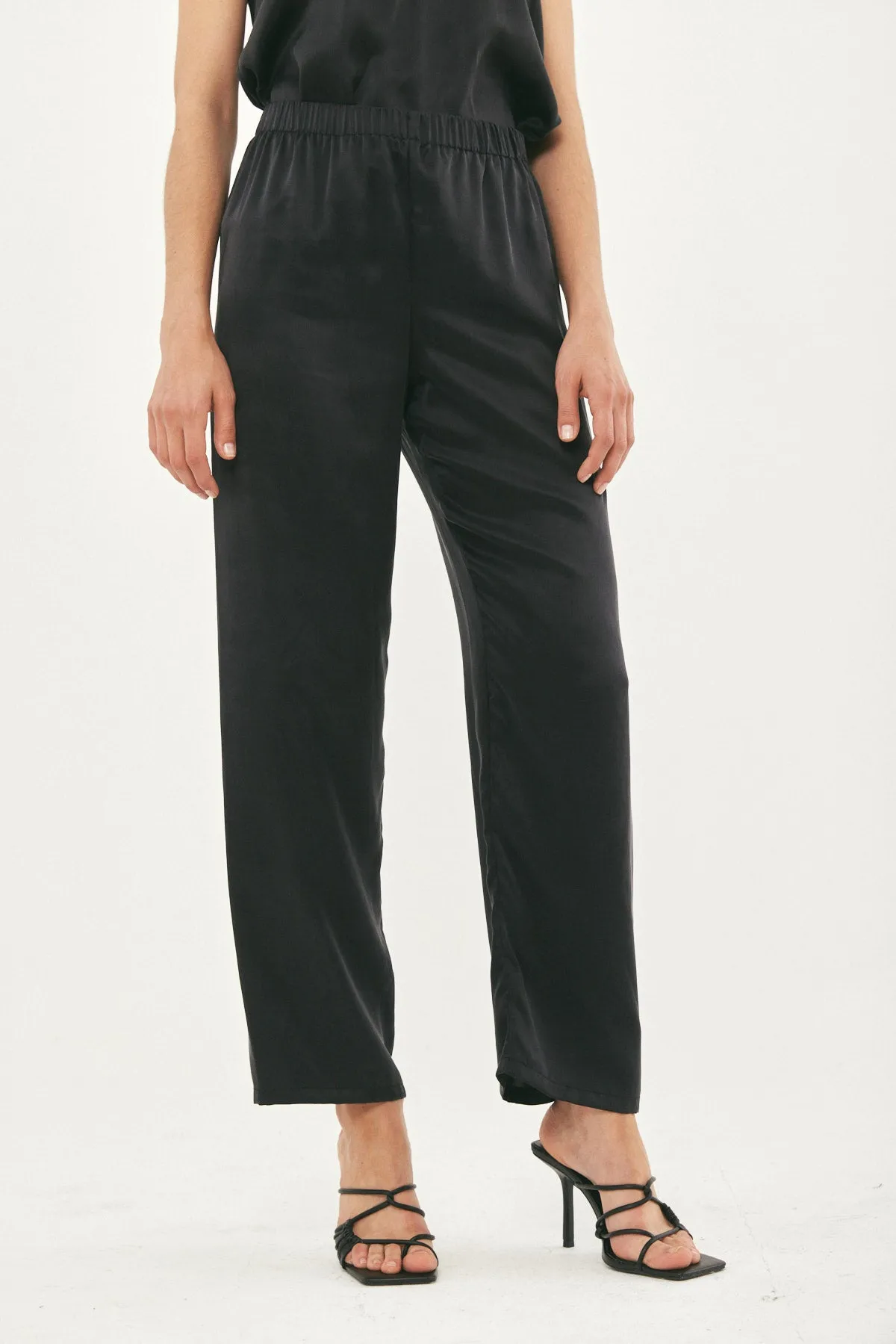 LENNY BLACK SILK PANTS