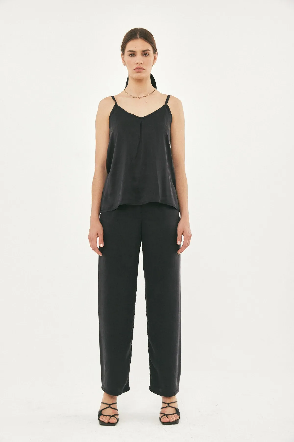 LENNY BLACK SILK PANTS