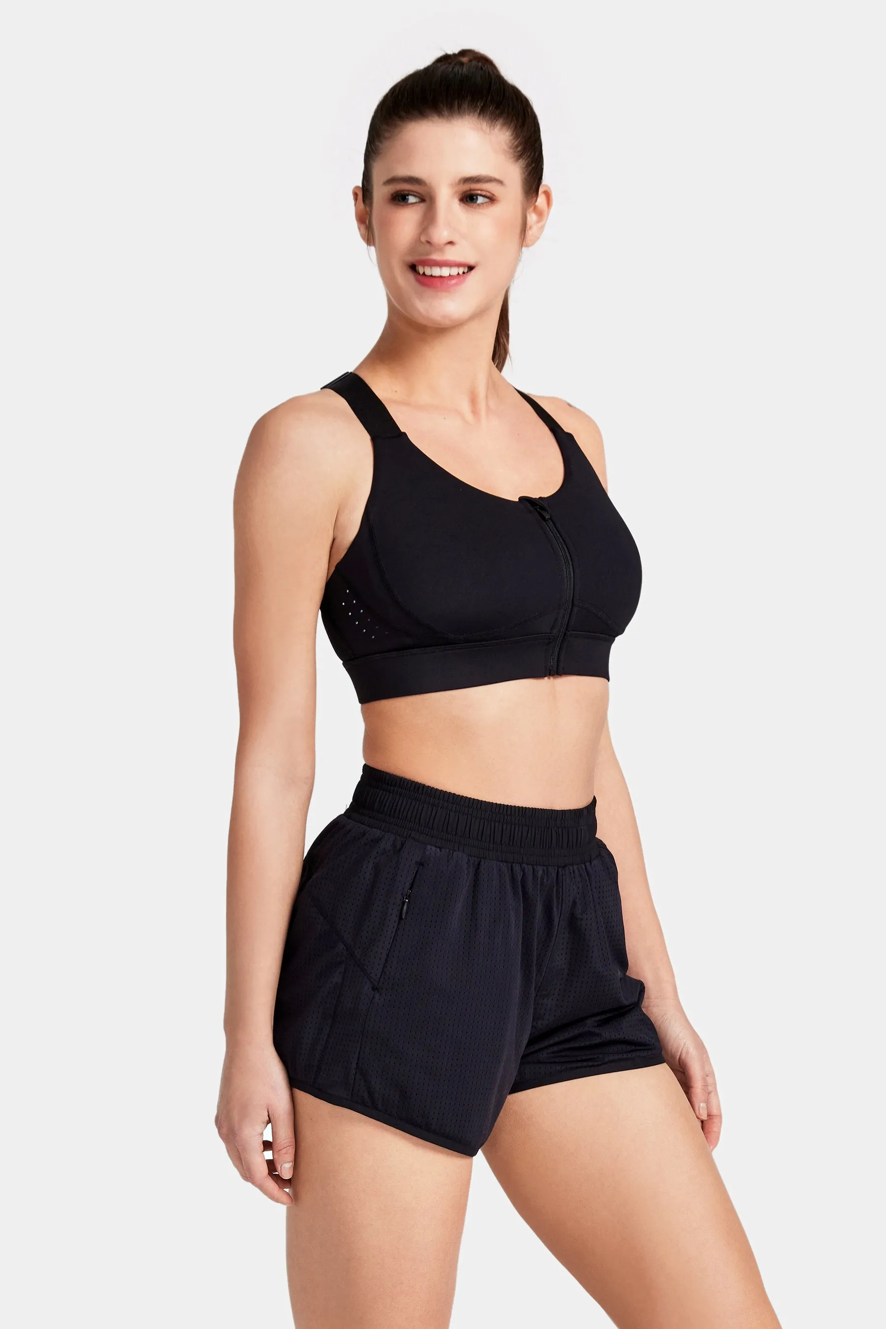 Medium Support Front-Zip Sport Bra