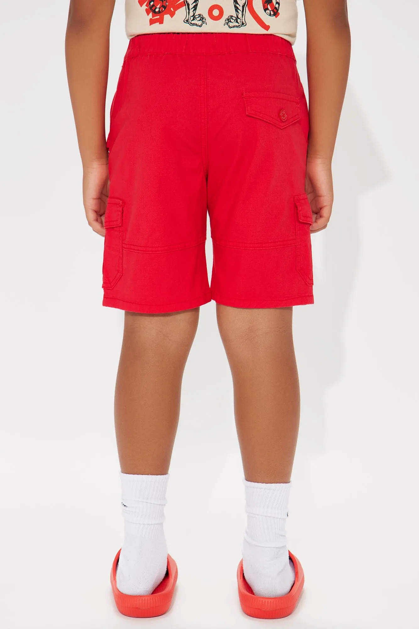 Mini Count On Me Ripstop Cargo Short - Red