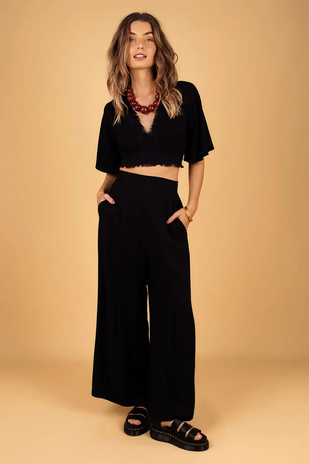 NEW MOON PANTS BLACK