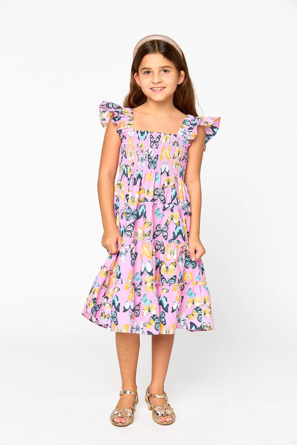 Nori Girl's Dress - Feelin' Butterflies