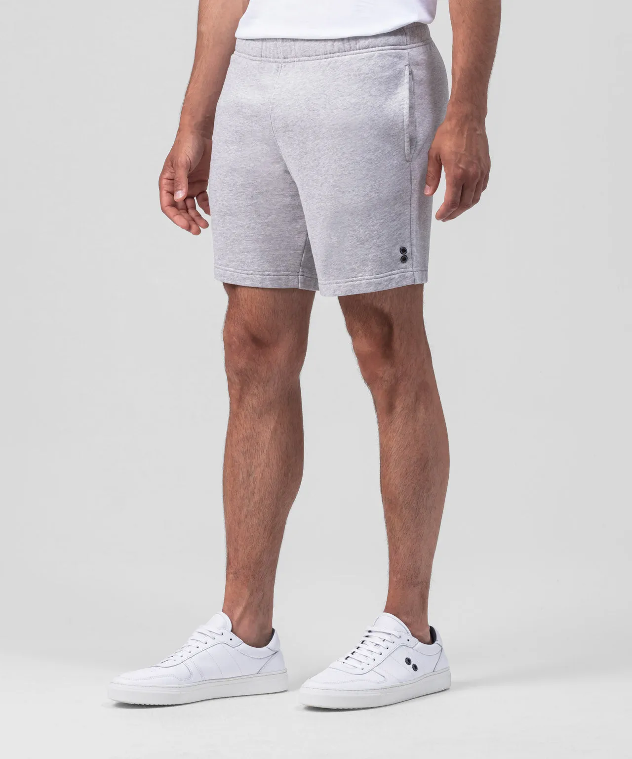 Organic Cotton Jogging Shorts: Heather Grey