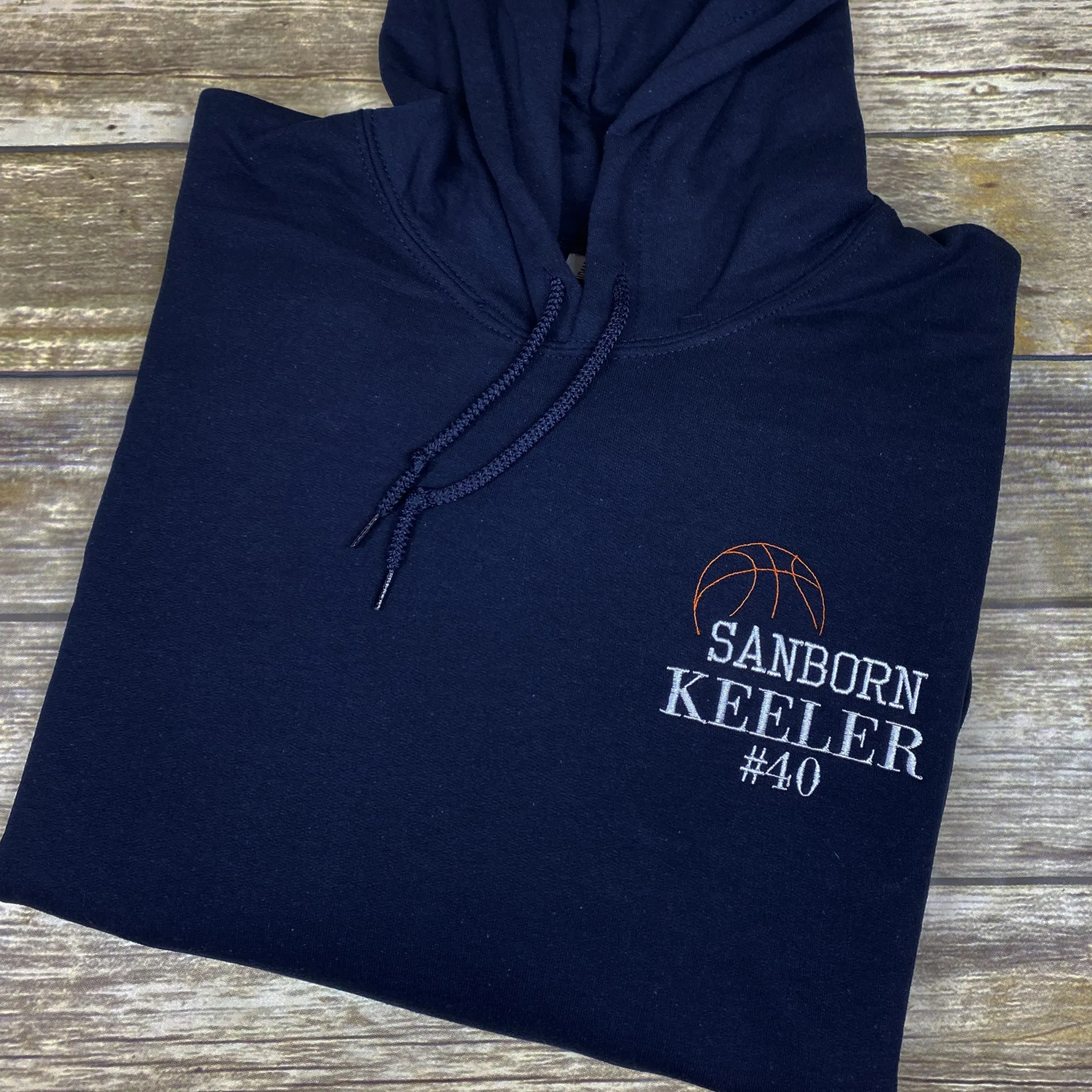 Personalized Basketball Hooded Sweatshirt