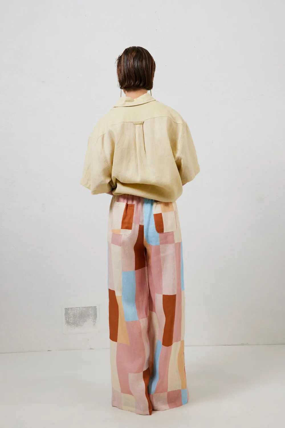 Petra Linen Pants Patchwork