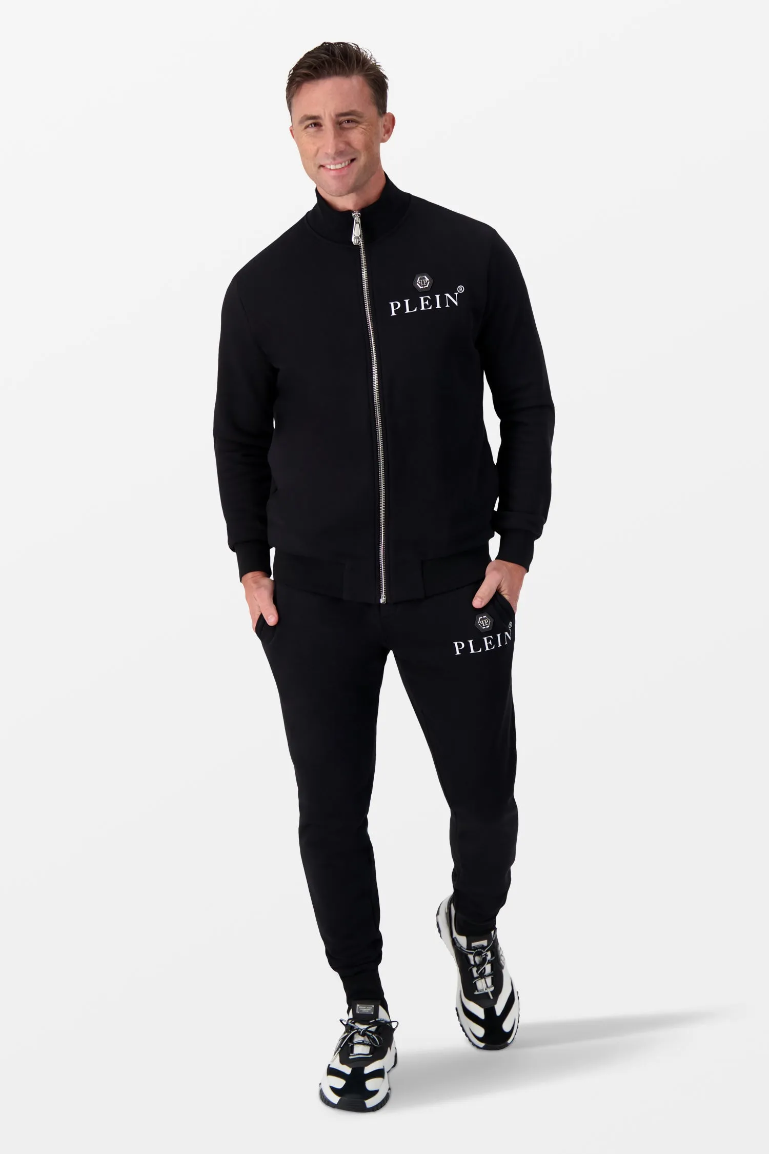 Philipp Plein Black Hexagon Jogging Tracksuit