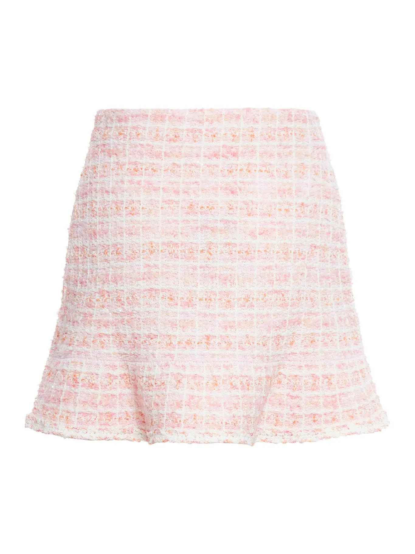 PINK CHECK KNIT SKIRT