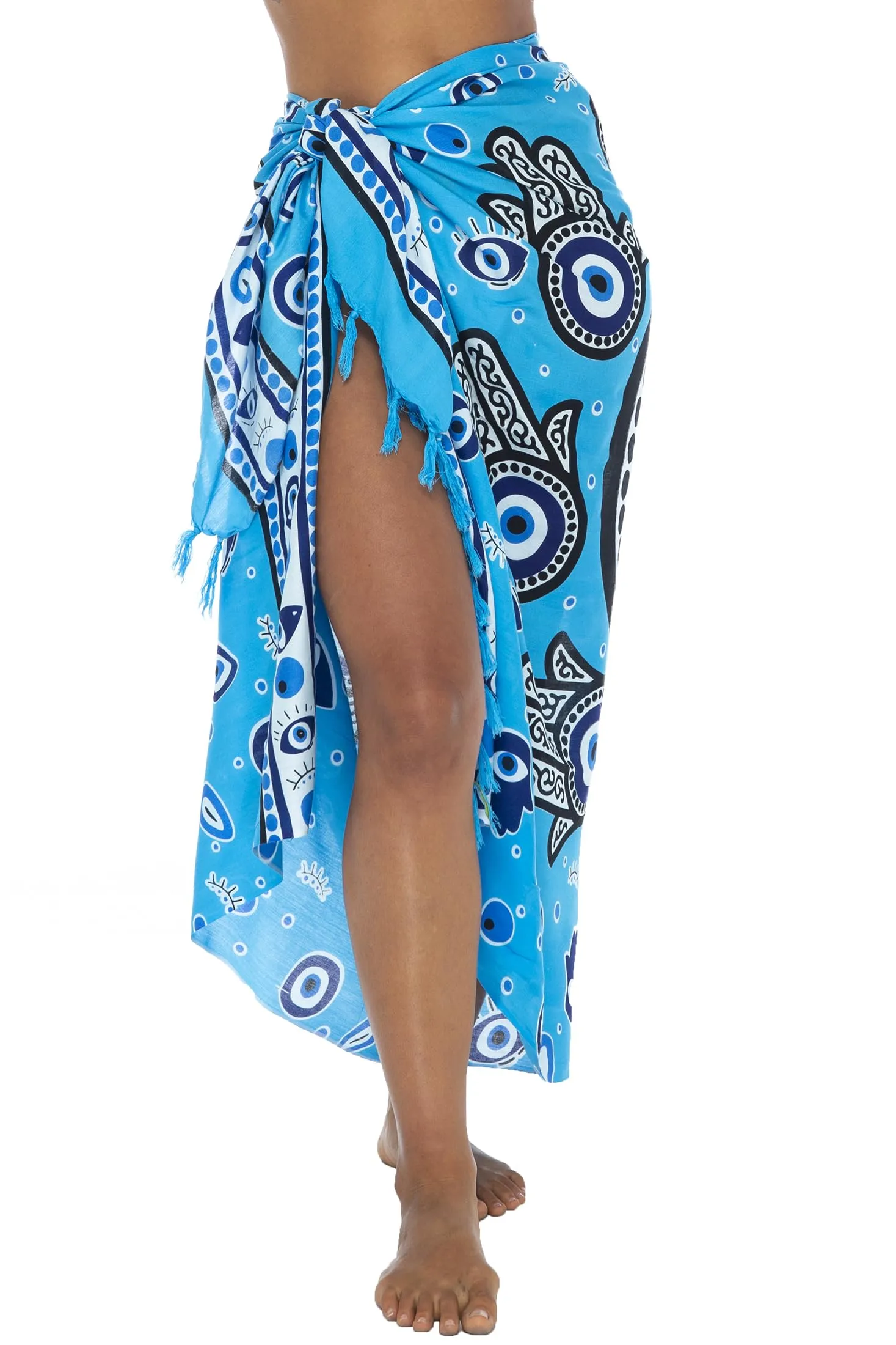 Print Sarong Cover Up Wrap Skirt