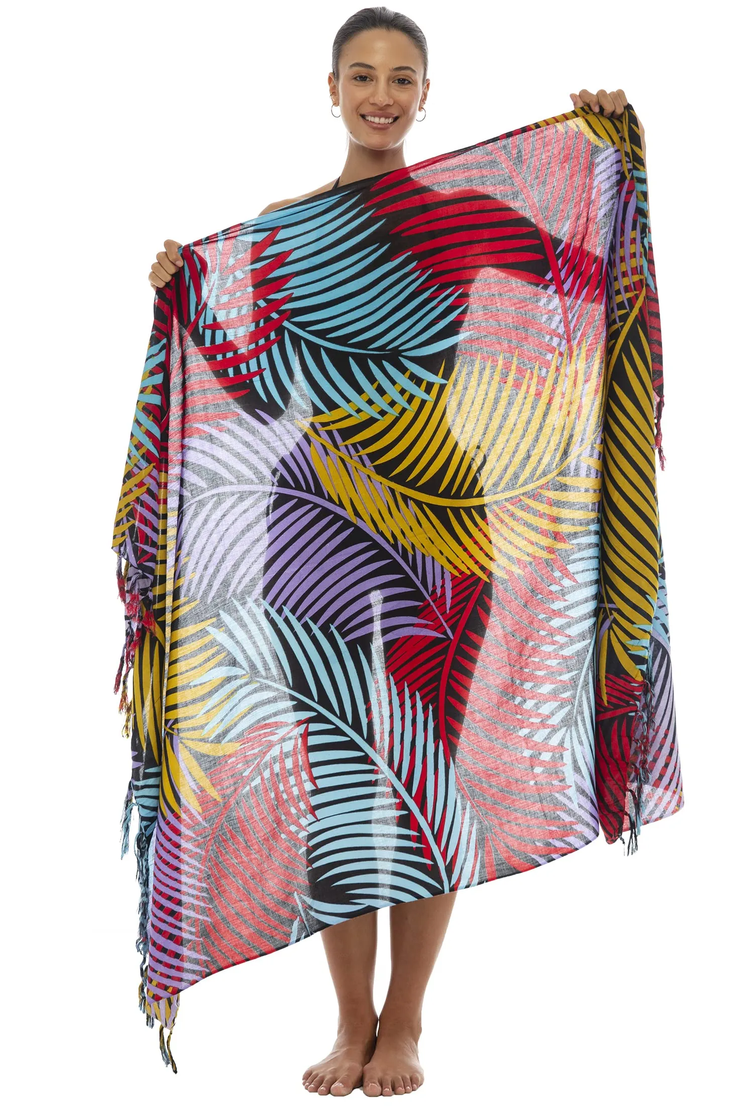 Print Sarong Cover Up Wrap Skirt