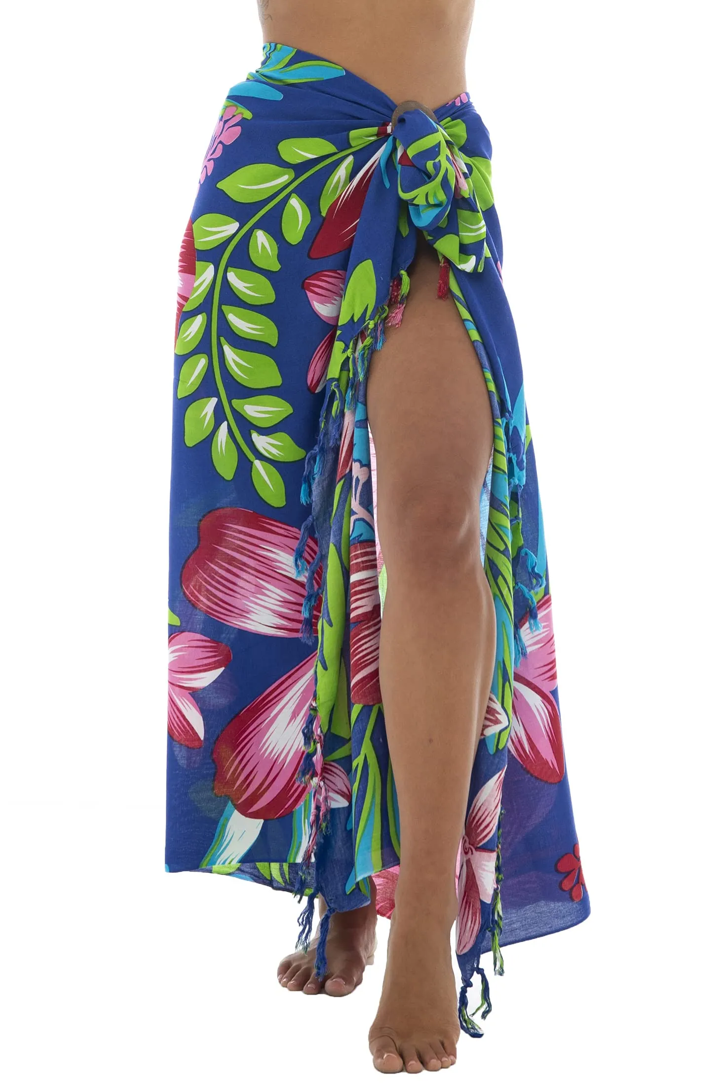 Print Sarong Cover Up Wrap Skirt