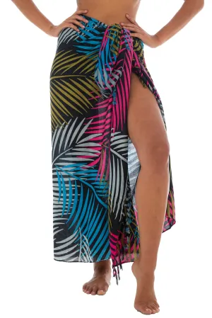 Print Sarong Cover Up Wrap Skirt