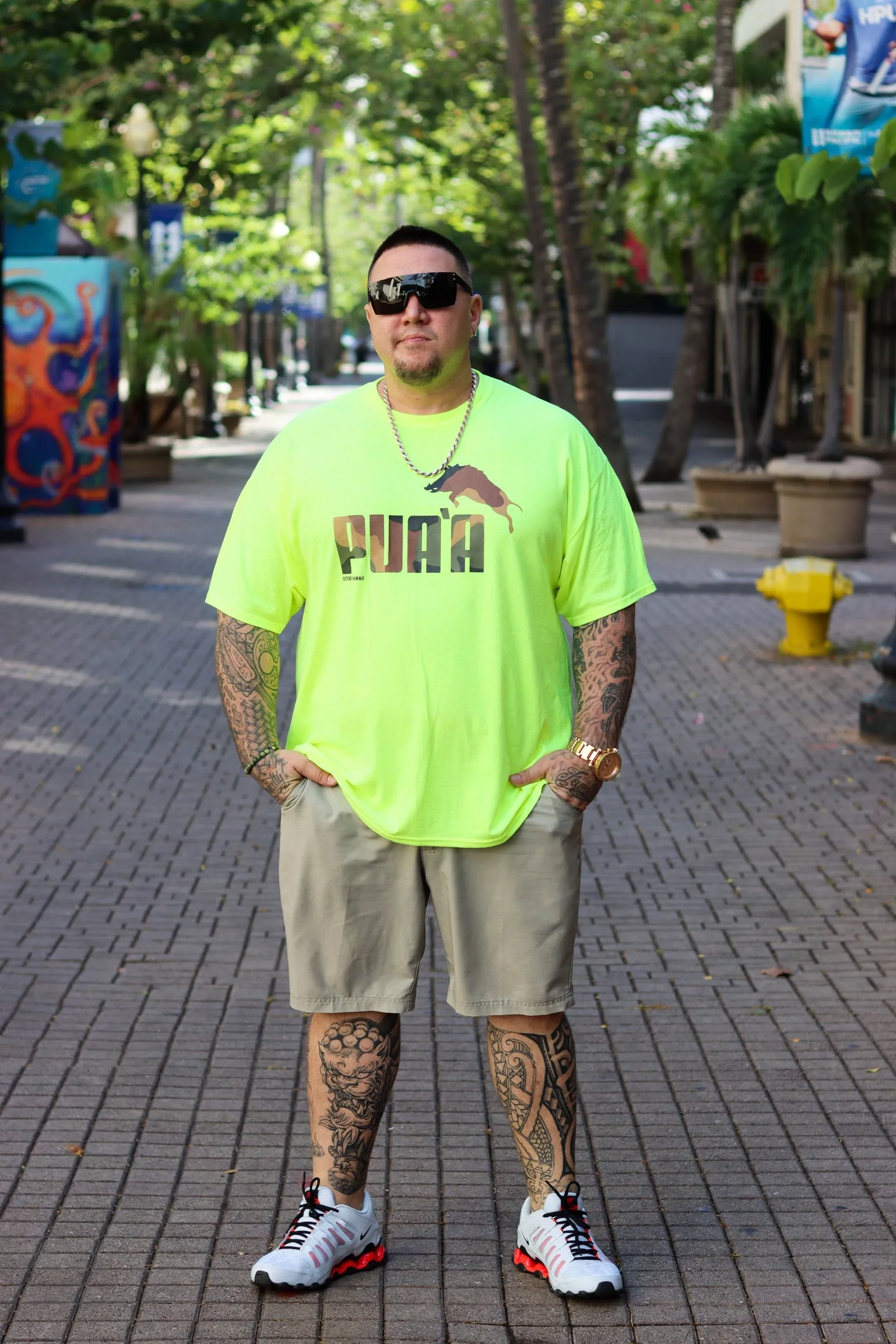 PUA'A SPORT Safety Green Tee