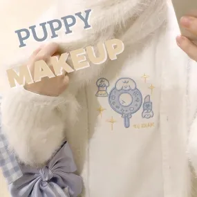 Puppy makeup sweatshirt