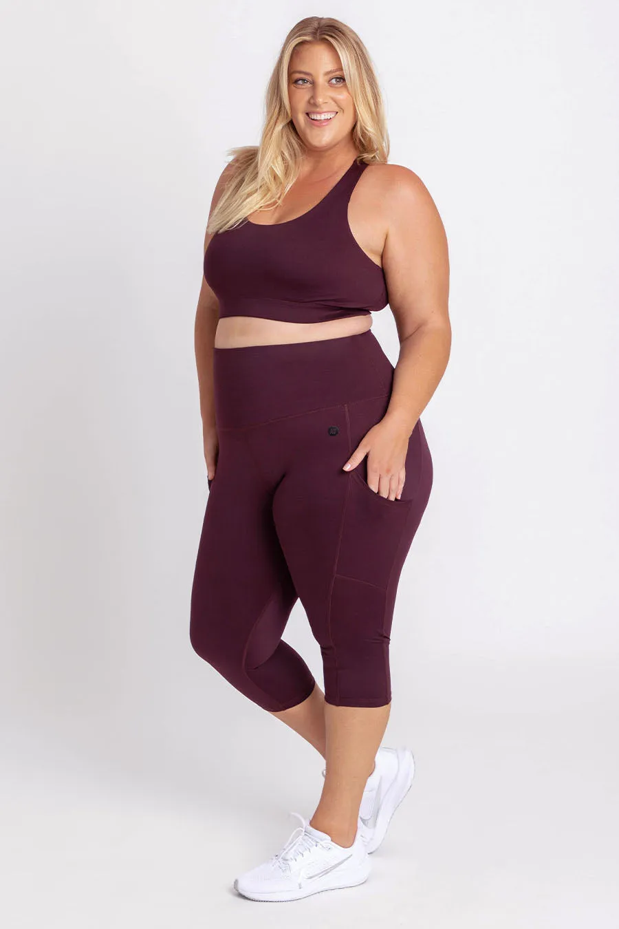 Smart Pocket 3/4 Length Tight - Wine