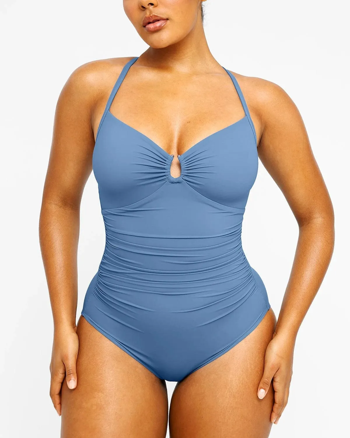 Smart Sculpt U-Ring Cut Out Shaping Swimsuit