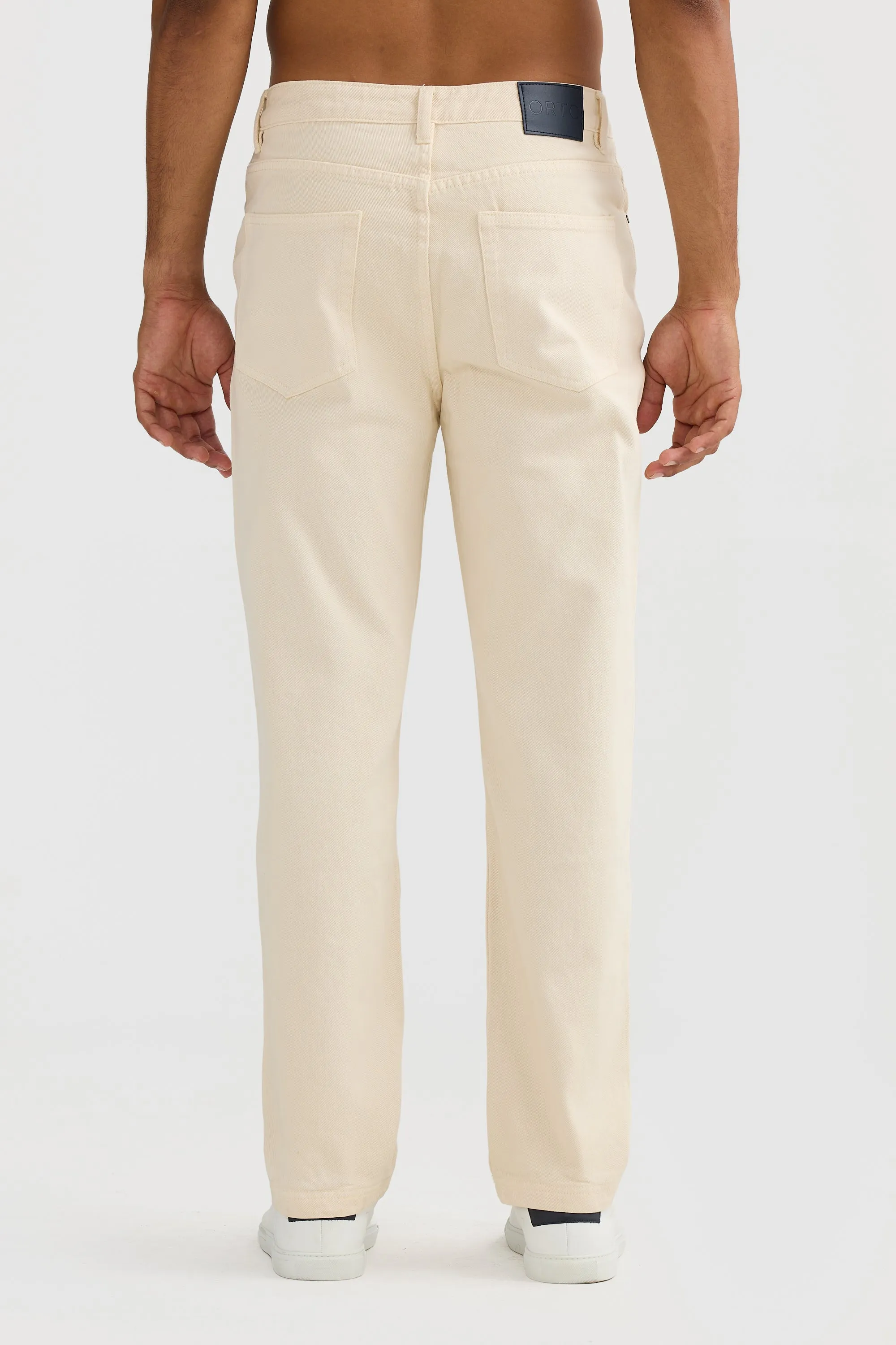 Straight Twill Pants Stone