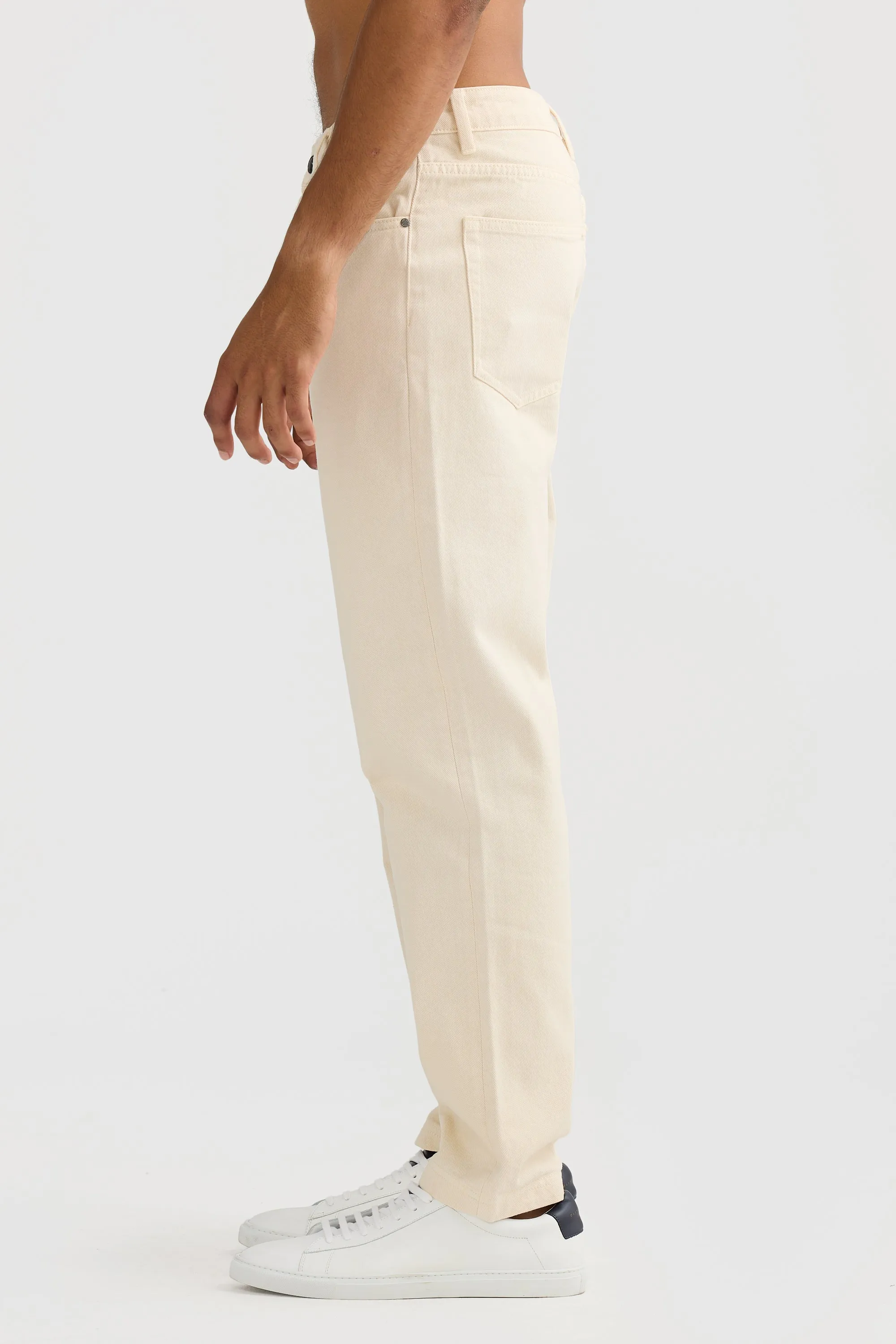 Straight Twill Pants Stone