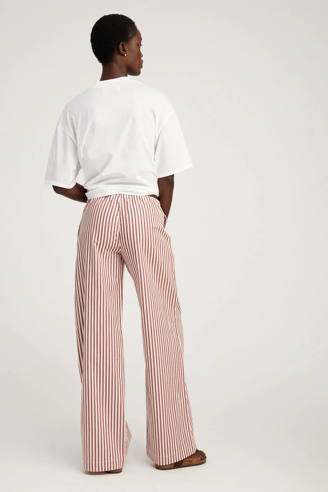 Striped Linen Drawstring Pants