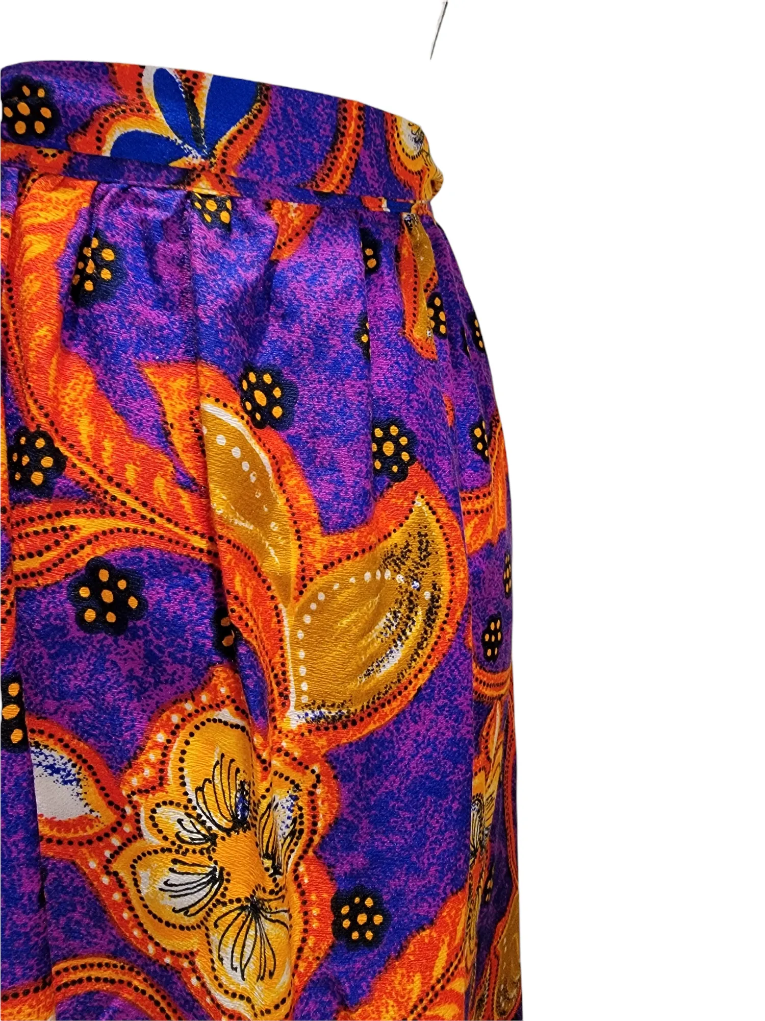 Vintage 1960’s Hawaiian Print Alice of California Wrap Skirt S/M